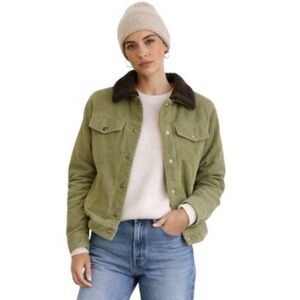 Vintage Corduroy Sherpa-Lined Trucker Jacket | Fall Workwear | Unisex S